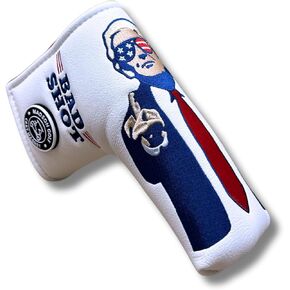 Funny Golf Head Covers Trump Bad Shot Driver Fairway Wood Putter Headcover with Madson Golf Cart Magnet for securing Golf Head Cover, Donald Trump Merchandise, Dad Gifts for Birthday