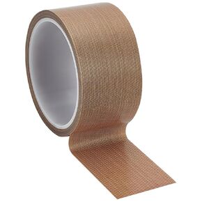 BENECREAT 1 Roll 33 Feet PTFE Adhesive Teflon Tape, 2 Inch PTFE Coated Fabric Tape High Temperature PTFE Tape for Vacuum Sealer Machine, Wood, Furniture, 0.18mm Thick