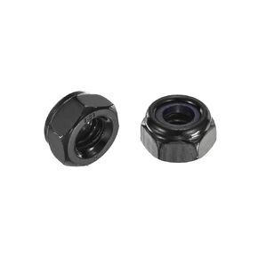 uxcell 25Pcs M6x1 Nylon Insert Hex Lock Nuts, Carbon Steel Hex Stop Nut Self-Locking Nylon Insert Stop Nut for Industrial Construction Fasteners, Black&Blue