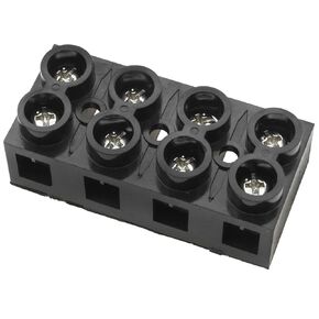 500V 60A 4 Position Double Row Screw Terminal Block Electrical Terminal Block for Distribution Box Electric Cabinet Electric Meter Box Black