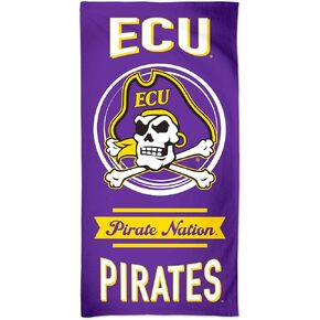 WinCraft NCAA East Carolina Pirates NCAA ECU Pirates Fiber Beach Towel 9lb 30" x 60" Stripe, Multi Color, na