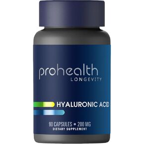 Hyaluronic Acid Supplement, 200mg per Serving, 90 Capsules | Clinically Supported for Healthy Aging & Radiant Skin | Cellular Hydration, Joint Health | Third-Party Tested