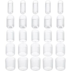 Screw Thread Protector Cover Rubber End Caps, [for Screw, Bolt] - 1/4" 3/8" 1/2" 5/8" 3/4" ID/Clear/100pcs