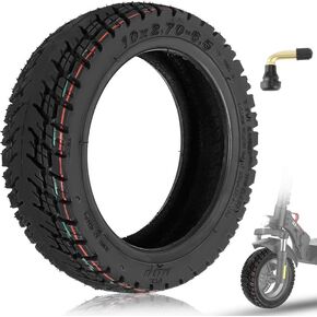 10x2.75-6.5 Inch Off Road Vacuum Tire, Fit for EVERCROSS H5/ A1, Hiboy Titan PRO, iScooter iX3, Kugookirin G3 Electric Scooter, Fit for 10x2.70 10x2.75 70/80-6.5 80/65-6.5 Original Tire