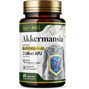 Built by Nature Akkermansia Muciniphila Probiotic Supplement – 2 Billion AFU - Supports GLP-1, Immune & Digestive Gut Health - 120 Delayed Release Capsules