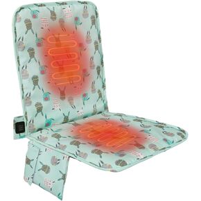Heated Seat Cushion, Foldable Heated Stadium Seats for Bleachers USB Powered (NOTE: No Power Bank), 3 Level Adjustable Heated Pad with Pockets, heated seats for outdoors, Camping, Indoor(Black)