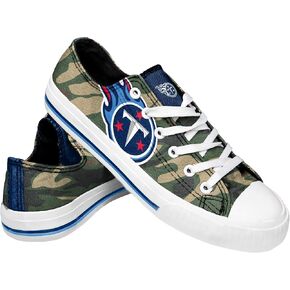 FOCO women's NFL Camo Low Top Canvas Sneakers Shoes