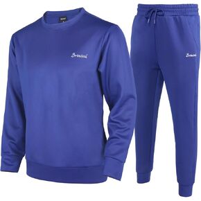 Men's Tracksuits 2 Piece Sets Outfits For Men Sweatsuits Long Sleeve Crewneck Pullover Active Jogging Sportswear