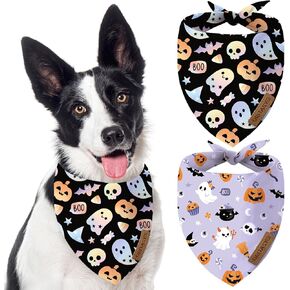 US Flag Dog Bandanas, 2-Pack Triangle Reversible Pet Scarves, Premium Fabric, 4th of July Bandana for All Dogs (Small, Style 1)