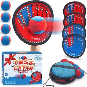 Toss and Catch Ball Set: Beginner Kids Baseball Training Glove & Catch Ball Toys, Kids Outdoor Games for Adults and Family, Fun Baseball Game Gift for Ages 3 4 5 6 7 8 9 10 11 12 Year Old Boys Girls