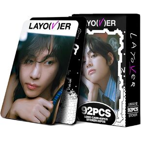 PYAJUU V Photocards Kpop 92PCS V Layover Album Cards TaeHyung Lomo Cards Kpop Merchandise Gift لمحبي الأولاد والبنات V Merch 60PCS Photocards + 32PCS ملصقات in Kuwait