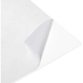 BENECREAT 2pcs White Adhesive Silicone Sheet, Adhesive Nonslip Silicone Pad Square Floor Protectors for Gaskets Supports Leveling DIY Sealing, 7.9x7.9 Inch