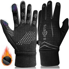 Winter Gloves for Women, Warm Gloves Running Gloves Anti-Slip Finger Touch Screen Gloves for Cycling Workout Outdoor Sports