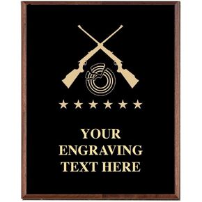 Skeet Shooting Plaques, Custom Engraved Shooting Trophy Plaque Award, Great Customizable Shooting Awards Prime