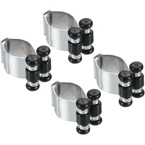 PATIKIL Metal Pool Cue Clips, 4 Pack Billiards Stick Clips Billiard Stick Rack Clip Wall Mount Cue Holder Clips, Silver Tone