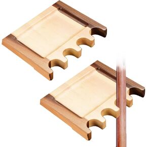 2pcs Pool Stick Holder, Wooden Cue Holder Portable Cue Stick Holder 4 Cue Stick Claw Rack Hold Bar or Chair Weighted Solid Wood with Rounded Edge Mini Stick Holder for Pool Cues