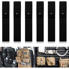 14 Pack Tactical Gear Molle Attachments for Backpack, Vest, Bag, Pouch, EDC, Webbing Binding Accessories - Black
