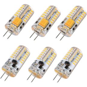 Welitesim 6pcs LED Bulb Bi-Pin Base Lights 3W AC/DC 12V Warm White 3000K G4 Bulb for Outdoor Lighting Deck Stair Step Path Paver Lights Landscape Bulbs