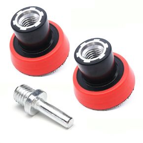 2 Inch Hook and Loop Backing Pads Orbital Sander Polisher Backer Pads with 5/8"-11 Drill Adapter 2-Pcs