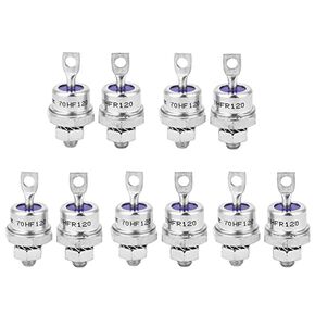 Rectifier Diode, 5 Pairs Spiral Rectifier Diode for Battery Charging 70HFR120 70HF120