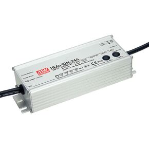 MEAN WELL 15VDC 2670mA 40W Class 2 IP65 Enclosed Switching Power Supply - Outputs Adjustable by Internal Pot