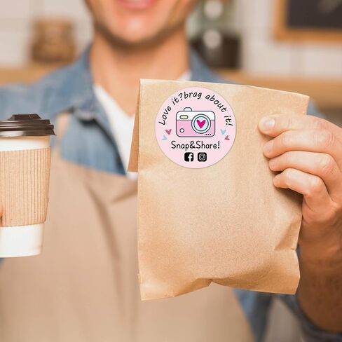 500pcs Leave a Review Stickers Roll,Cute Frog Small Business Stickers,Funny Thank You Stickers,Handmade Stickers,Happy Mail Envelopes Seal Packaging Stickers in Saudi Arabia