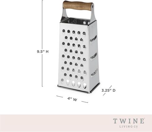 Twine Acacia Cheese Plane Hard Cheese Slicer - Charcuterie Board Cheese Slicer Stainless Steel with Acacia Handle - Set of 1 in Saudi Arabia