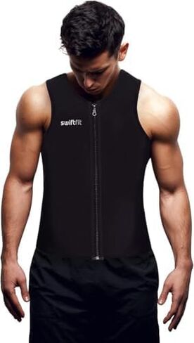 Mens Neoprene Waist Trainer Weight Loss Body Shaping Tank Top Sauna Suit Slimmer Vest in Saudi Arabia