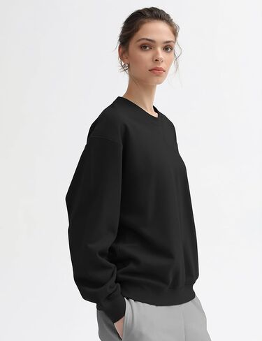 PUMIEY Women's Oversized Sweatshirt Crewneck Long Sleeve Loose Pullover Tops Fall Fashion Airy Collection in Kuwait