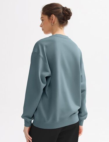 PUMIEY Women's Oversized Sweatshirt Crewneck Long Sleeve Loose Pullover Tops Fall Fashion Airy Collection in Kuwait