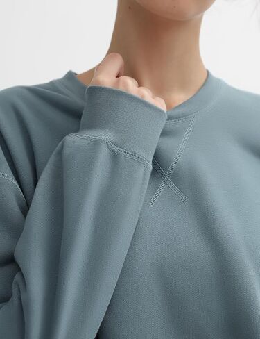 PUMIEY Women's Oversized Sweatshirt Crewneck Long Sleeve Loose Pullover Tops Fall Fashion Airy Collection in Kuwait