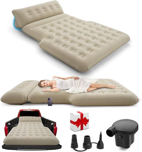 Adjustable Truck Bed Air Mattress for 5.5-6.5 Ft with Pump-Mattress Portable for Home,Tent,Camping & Guests, Travel,Gifts-Full Size Truck- 800lb Weight Capacity in Saudi Arabia