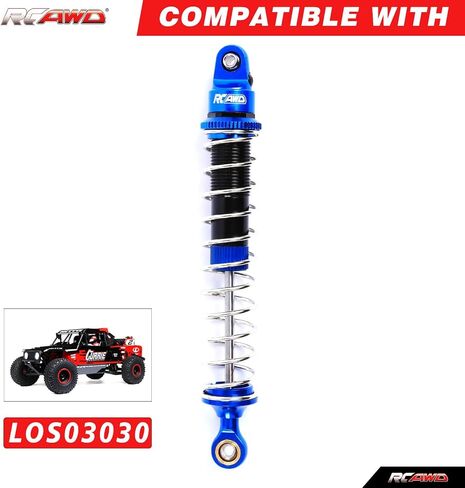 RCAWD Aluminum Shock Absorbers with Spare Springs Front Rear 6pcs for Losi 1/10 Baja Rey Hammer Rey U4 Upgrade Parts (Red) in Saudi Arabia