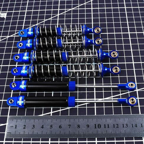 RCAWD Aluminum Shock Absorbers with Spare Springs Front Rear 6pcs for Losi 1/10 Baja Rey Hammer Rey U4 Upgrade Parts (Red) in Saudi Arabia
