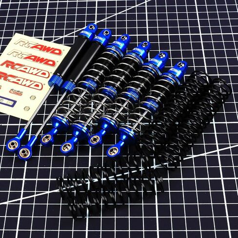 RCAWD Aluminum Shock Absorbers with Spare Springs Front Rear 6pcs for Losi 1/10 Baja Rey Hammer Rey U4 Upgrade Parts (Red) in Saudi Arabia