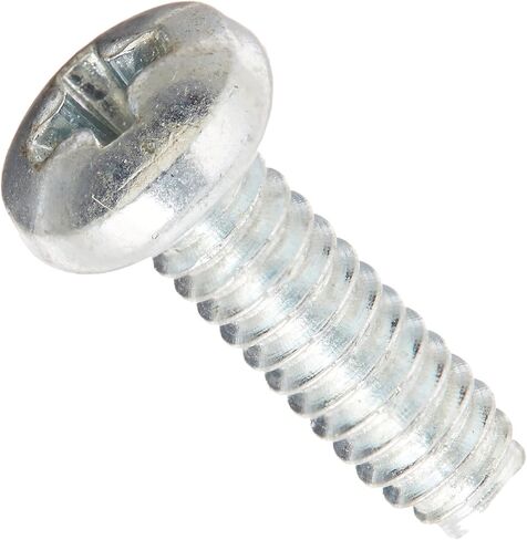 Small Parts 0406RPP Steel Thread Rolling Screw for Metal, Zinc Plated, Pan Head, Phillips Drive, #4-40 Thread Size, 3/8" Length (Pack of 100) in Saudi Arabia