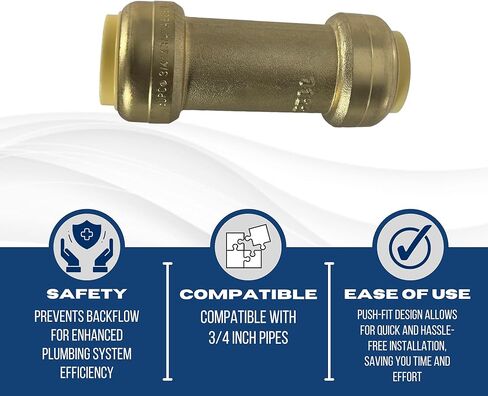 1 Pcs XFITTING Push Fit 1 Inch x 1 Inch Push Fit Check Valve, 28-4-5=1XX in Saudi Arabia