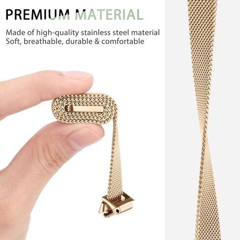 Amzpas for Fitbit Inspire 2 Bands Women Men, Stainless Steel Mesh Loop Adjustable Magnetic Replacement Straps Compatible with Fitbit Inspire 2 / Fitbit Inspire HR Fitness Tracker in Saudi Arabia