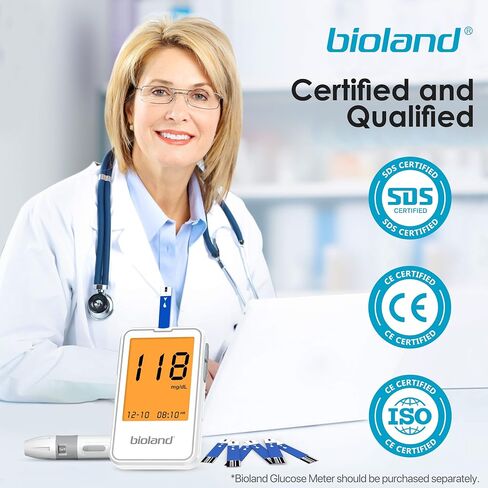 G-425-3S Diabetic Blood Test Strips*100, Used for G-425-3 Blood Glucose Monitor, 0.7μl Blood Sample, Accurate Measurement, Results in 5 Seconds, 2 Bottles of 50 Pieces Each in Saudi Arabia