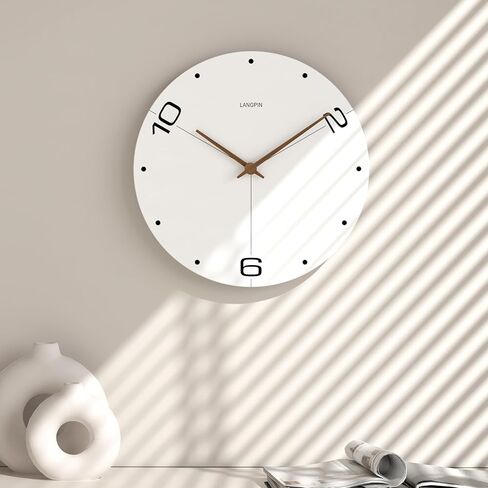 12 Inch Modern Minimalist Silent Wooden Wall Clock Quartz Clock Office Living Room Bedroom Dining Room Decoration (3014D, 12-inch) in Saudi Arabia