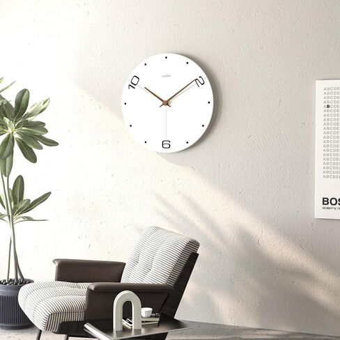 12 Inch Modern Minimalist Silent Wooden Wall Clock Quartz Clock Office Living Room Bedroom Dining Room Decoration (3014D, 12-inch) in Saudi Arabia