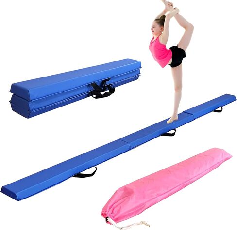 6 FT / 8 FT / 9 FT / 10 FT Folding Gymnastic Balance Beam for Kids with Carry Bag for Home and Club Use in Kuwait