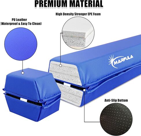 6 FT / 8 FT / 9 FT / 10 FT Folding Gymnastic Balance Beam for Kids with Carry Bag for Home and Club Use in Kuwait