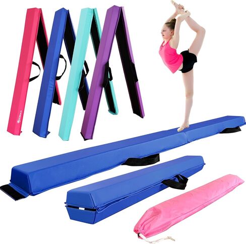 6 FT / 8 FT / 9 FT / 10 FT Folding Gymnastic Balance Beam for Kids with Carry Bag for Home and Club Use in Kuwait