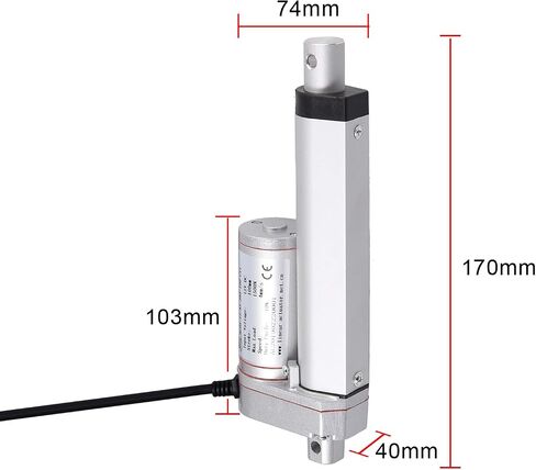 Justech DC 12V 100mm 4-inch 1500N 330lbs Linear Actuator Motor Heavy Duty for Car RV Electric Door Opener Industrial Agricultural Machinery Clean Sweeping Vehicles Vessels Cargo Medical Window in Saudi Arabia