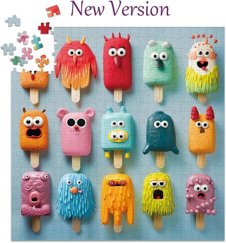 500 Pieces Jigsaw Puzzles for Adults and Teens and Kids Family Happy Gift Colorful Popsicles (Monster Popsicles) in Saudi Arabia