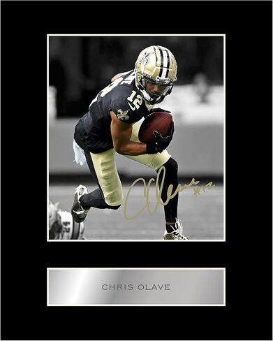 Chris Olave Pre Printed Signature Signed Mounted Photo Display #11 Printed Autograph Picture in Saudi Arabia