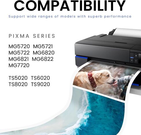 خراطيش حبر 220 221 لون أسود متوافقة مع أحبار طابعة Canon mx870 PGI-220 CLI-221 PGI220 CLI221 حزمة قيمة للاستخدام مع طابعات Canon MX870 MX860 MP620 MP640 iP3600 iP4600 iP4700 in Kuwait