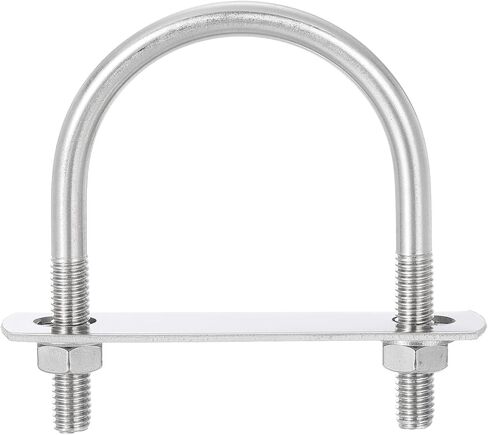 uxcell Round U-Bolts, 6 Sets 45mm(1.77") Inner Width 76mm Length M10 304 Stainless Steel U Clamp Bolt with Nuts and Plates, for Boat Trailer in Saudi Arabia