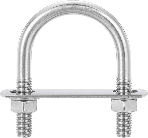 uxcell Round U-Bolts, 6 Sets 45mm(1.77") Inner Width 76mm Length M10 304 Stainless Steel U Clamp Bolt with Nuts and Plates, for Boat Trailer in Saudi Arabia